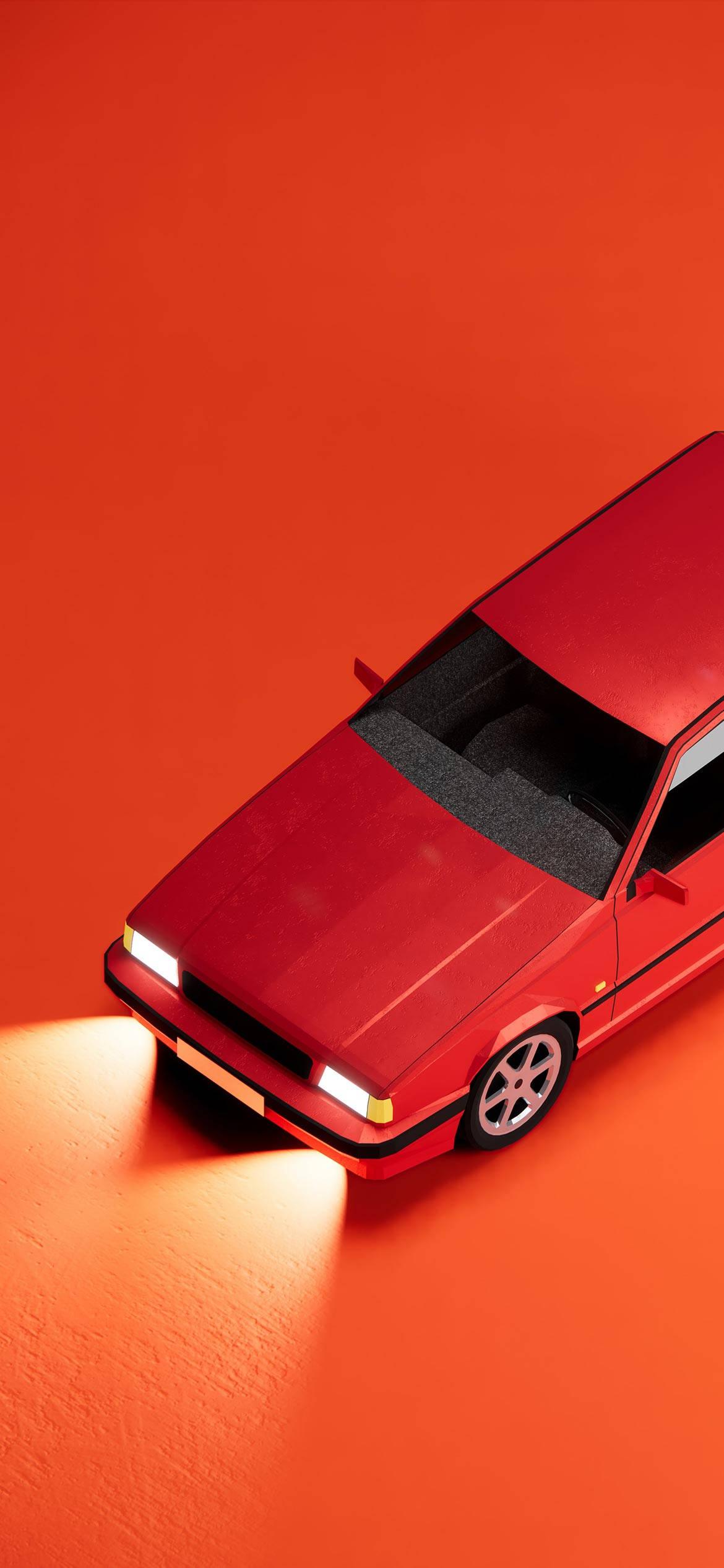 iPhone 14 Pro Red Car
