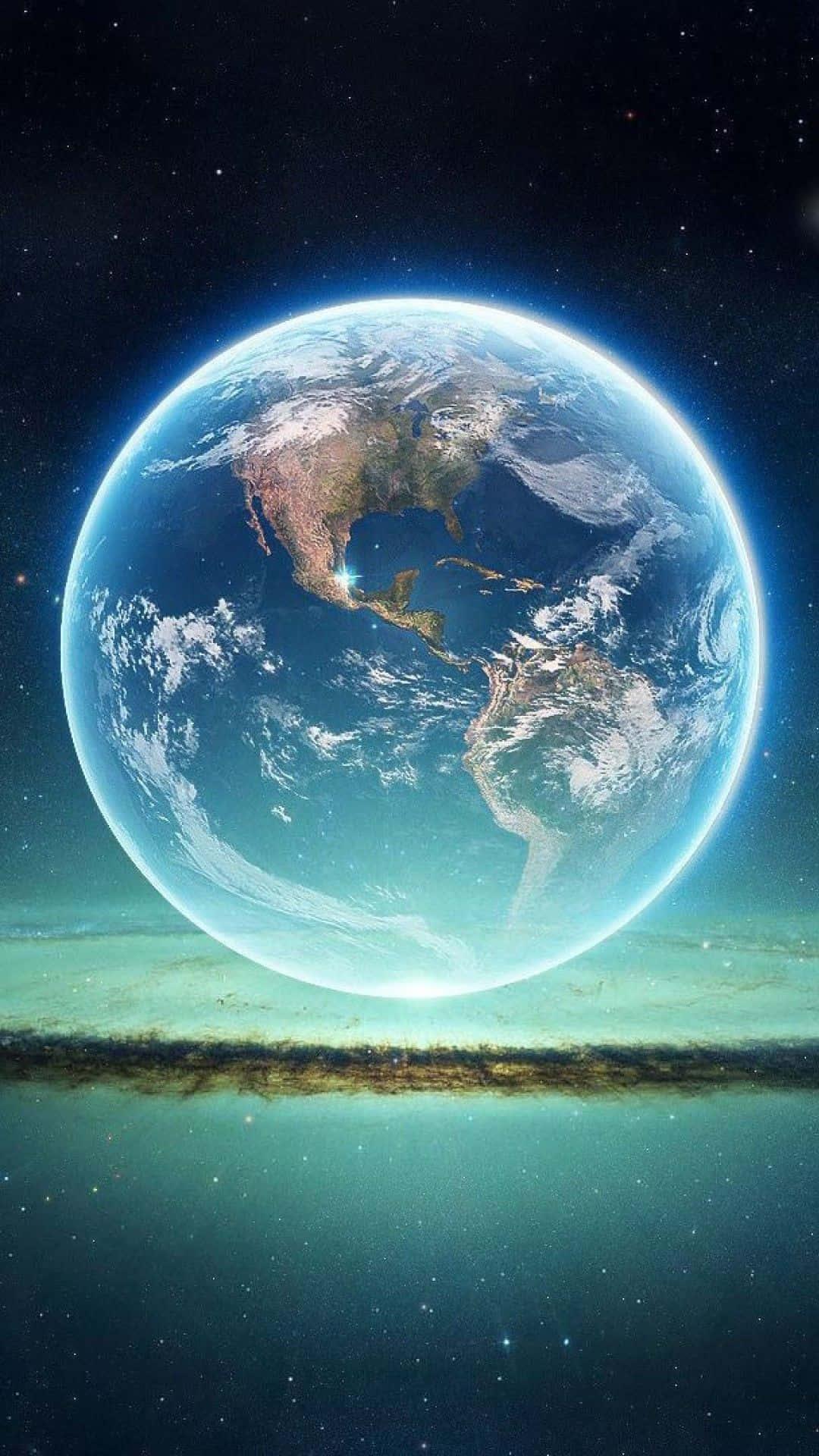 IPhone Surreal Earth In The Sky — 1080x1920 wallpaper