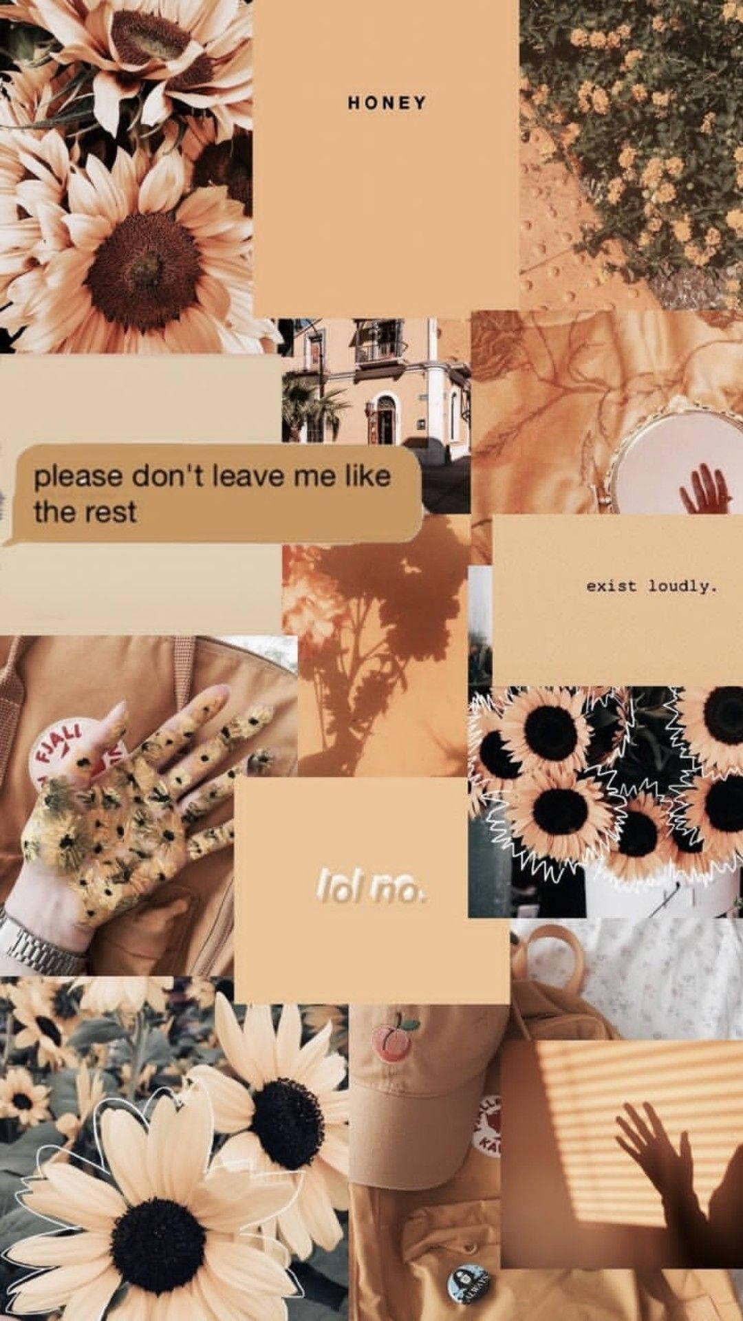Iphone Yellow Aesthetic Collage — 1080x1920 wallpaper
