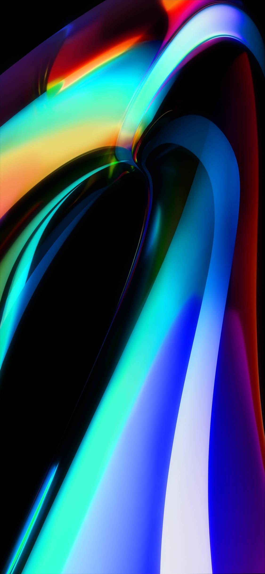 Iridescent Abstract Vector Ios 16 — 1125x2436 wallpaper