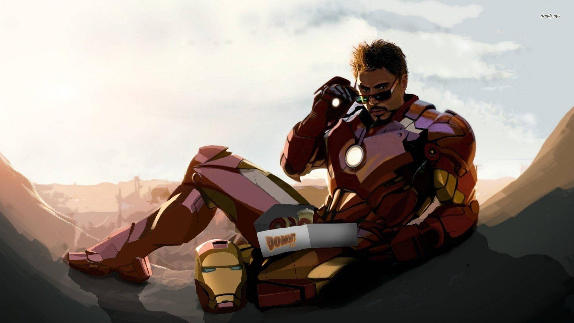 Iron Man Full HD Donuts — 1920x1080 wallpaper