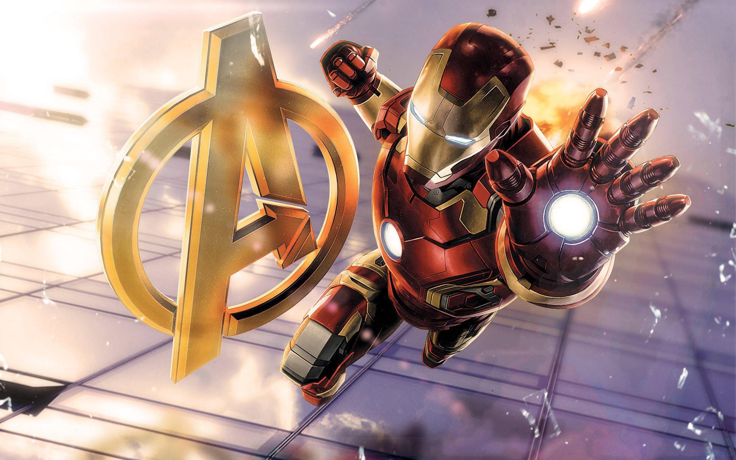 Iron Man With Avengers Symbol