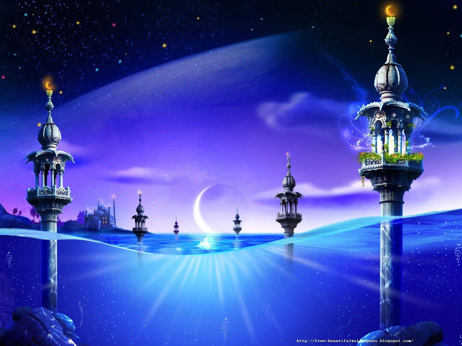 Islamic Architecture Cartoon Art — 1600x1200 wallpaper