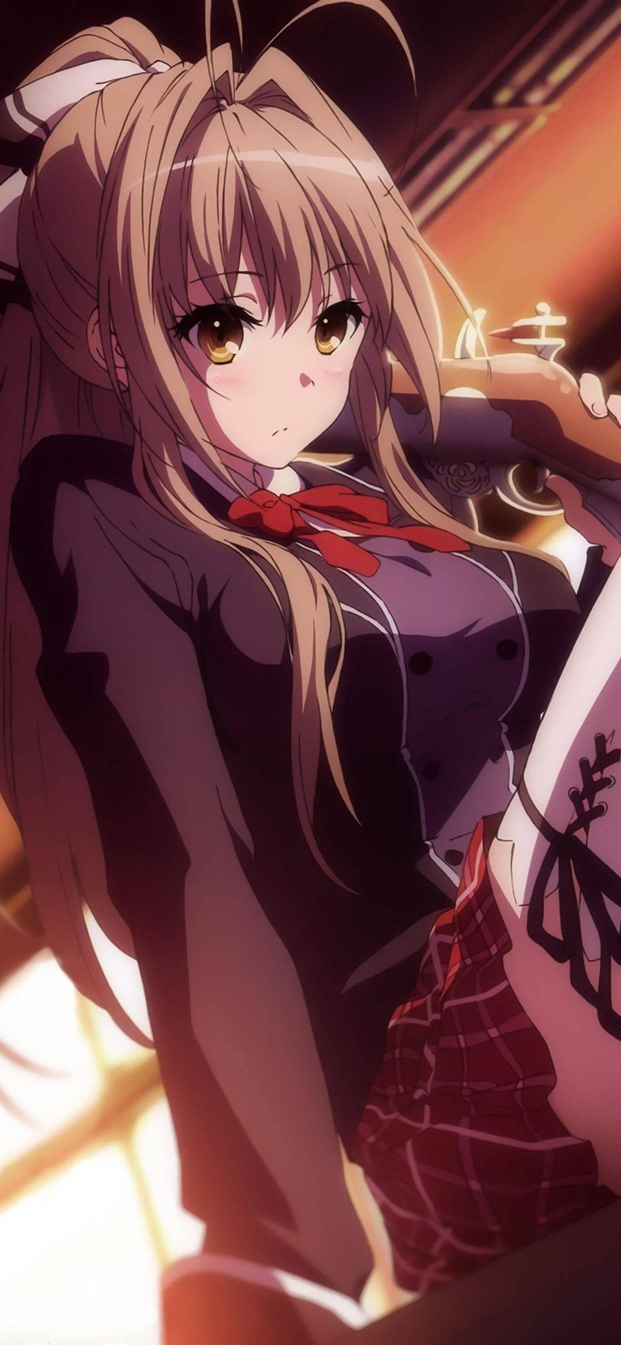 Isuzu Sento Gun Cute Anime Girl iPhone — 1242x2688 wallpaper