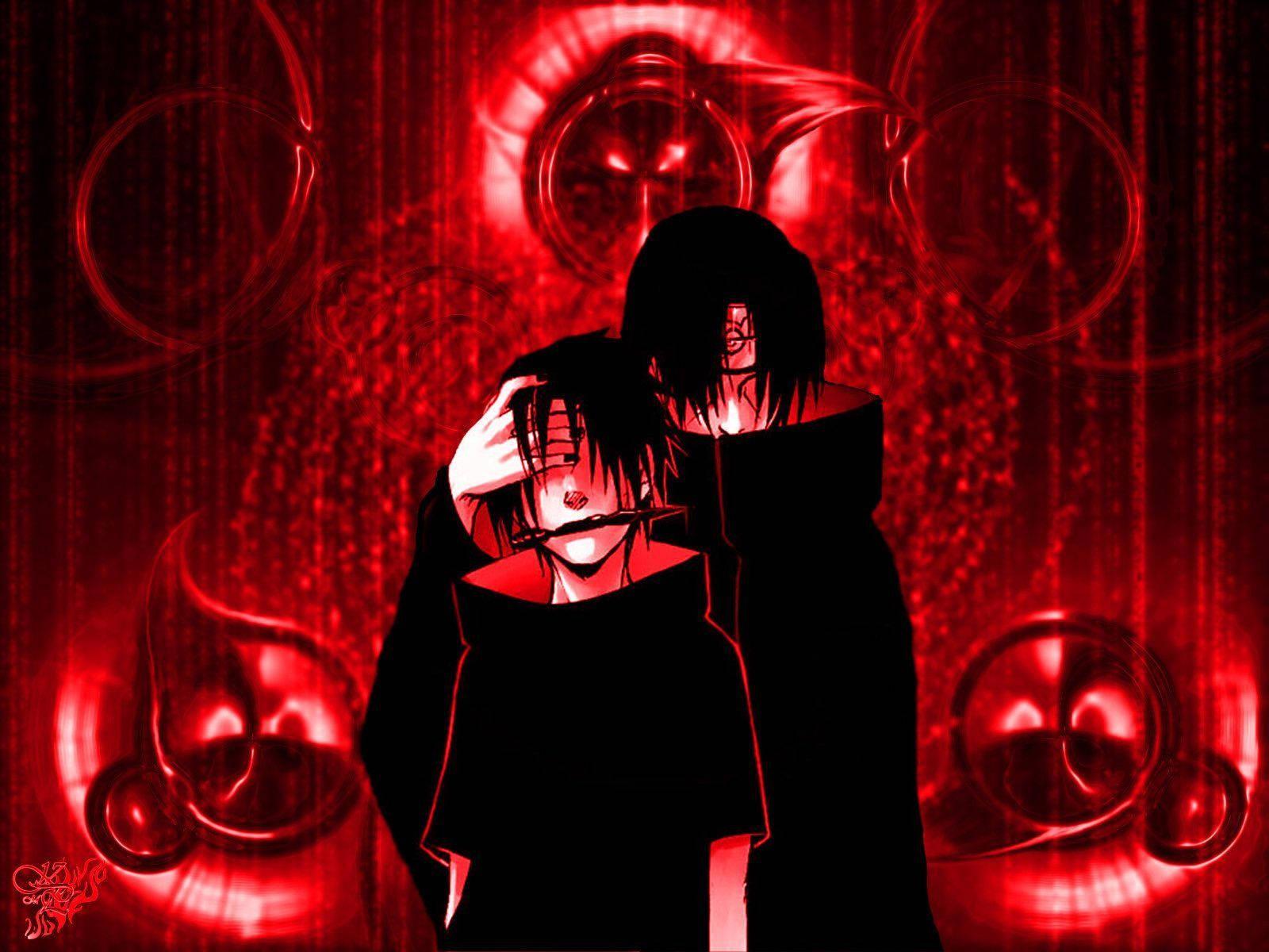 Itachi And Sasuke Sharingan Fan Art — 1600x1200 wallpaper