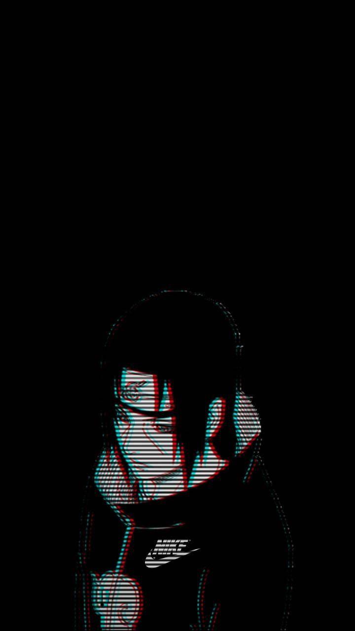 Itachi Phone Black Glitch — 720x1280 wallpaper