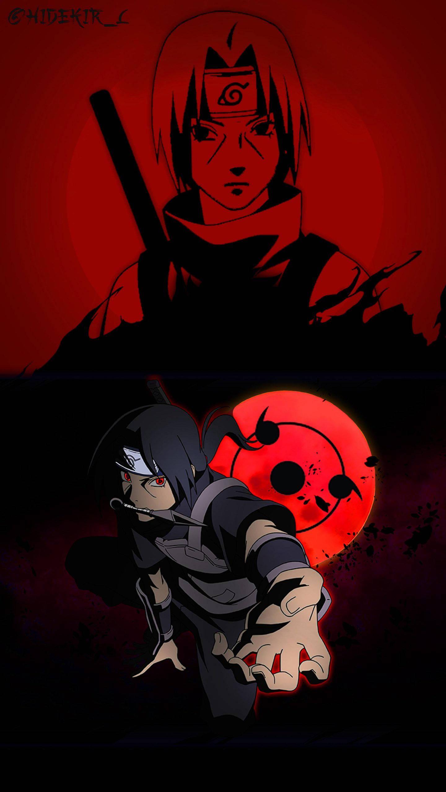 Itachi Phone Red Sharingan Background — 1440x2560 wallpaper