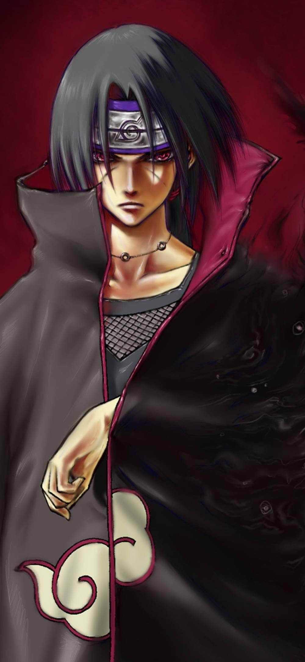 Itachi Phone Serious And Thinking — 1000x2164 wallpaper