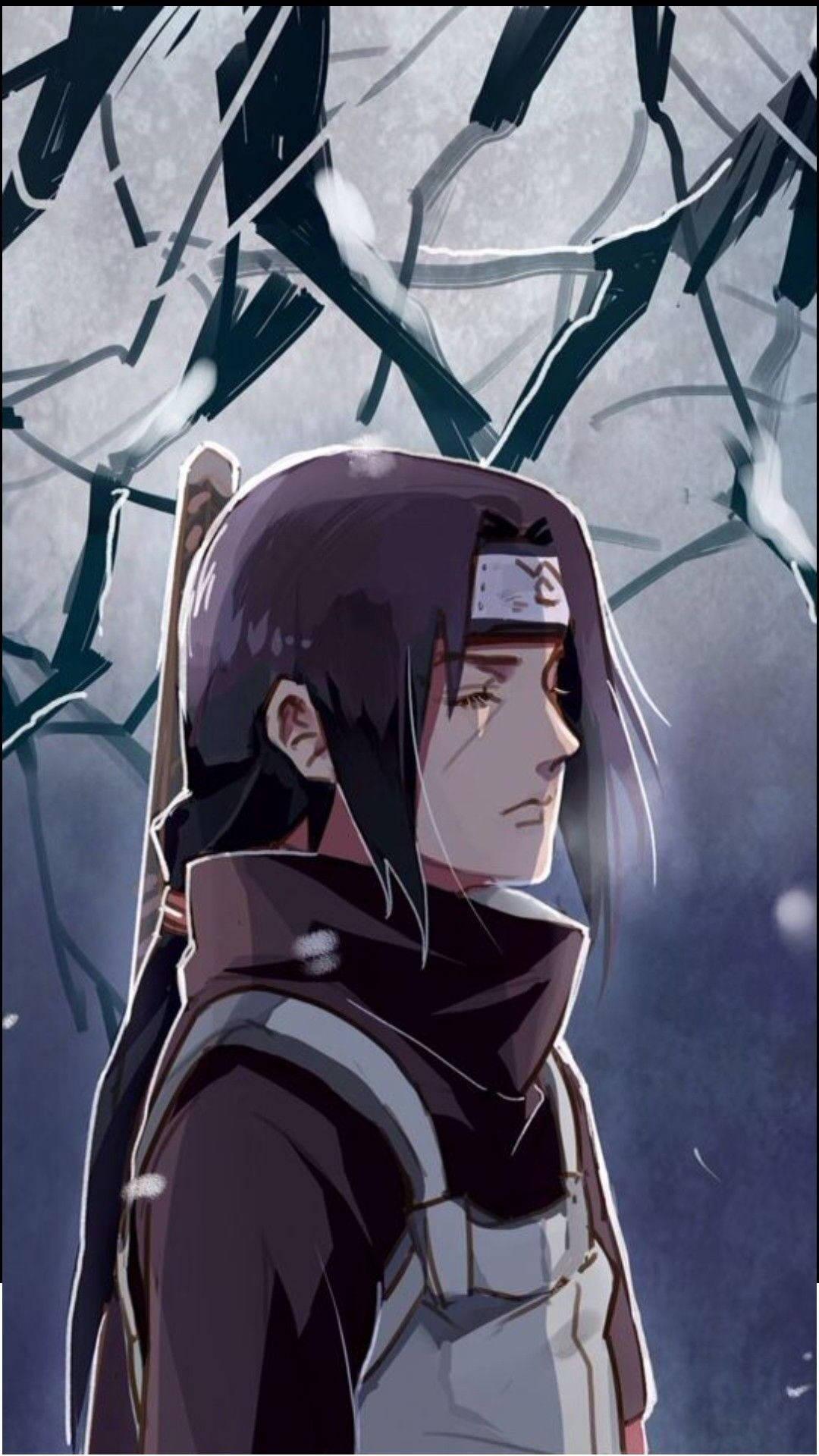 Itachi Phone Thinking Deeply — 1080x1920 wallpaper