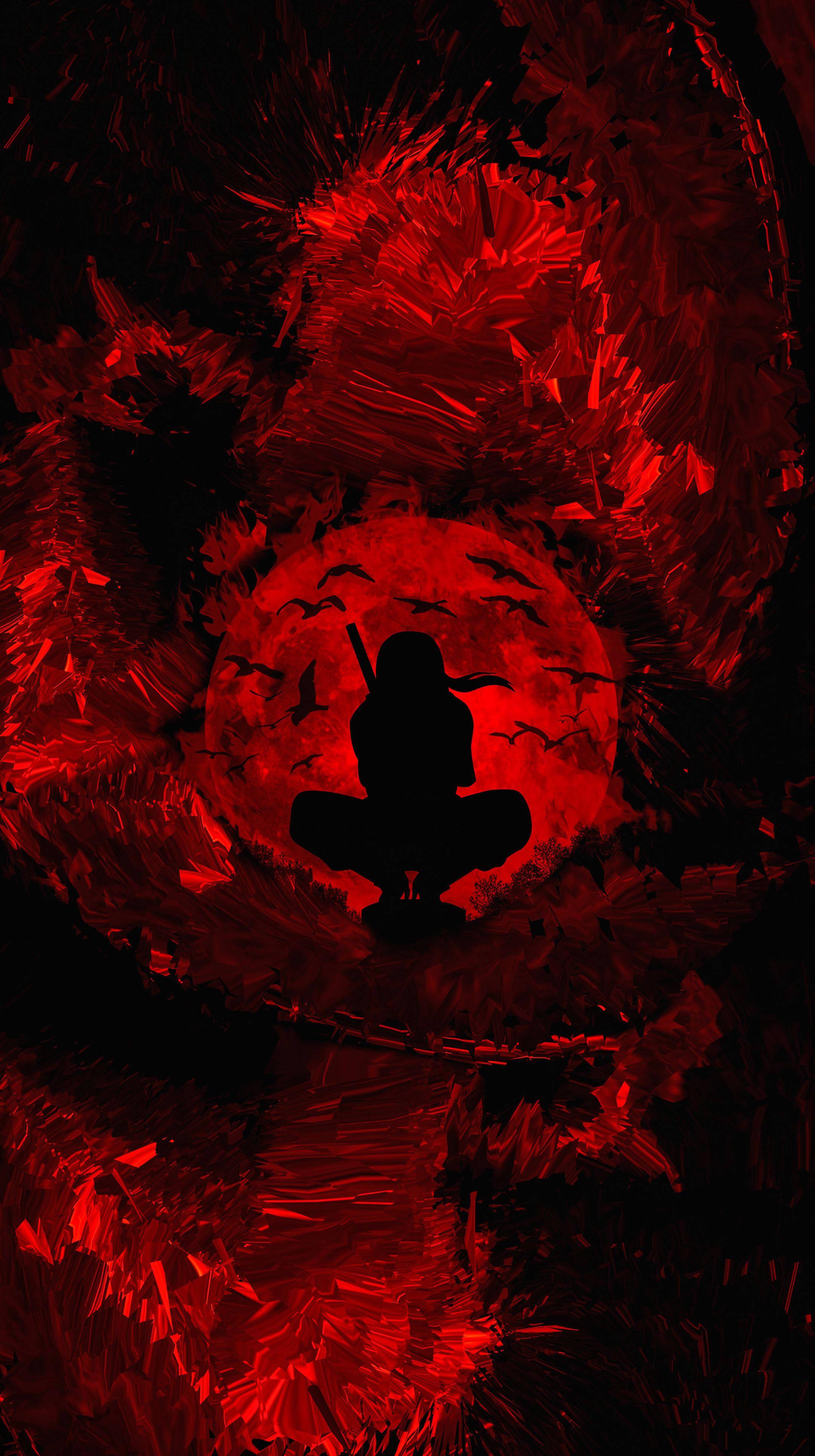 Itachi Phone Uchiha Red Moon — 2160x3860 wallpaper