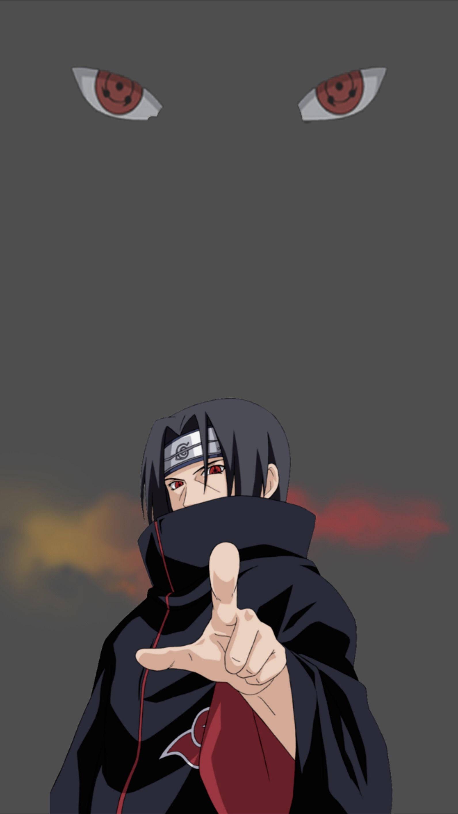 Itachi Phone With Two Eyes — 1591x2829 wallpaper