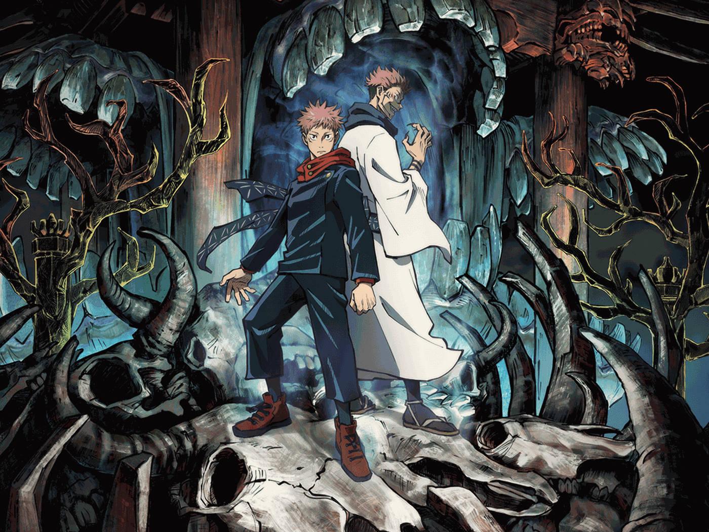 Itadori and Sukuna, a classic pair of Jujutsu Kaisen heroes — 1400x1050 wallpaper