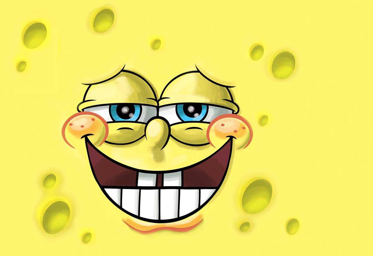 It's no use, Spongebob can't hide his mischievous grin! — 1280x879 wallpaper