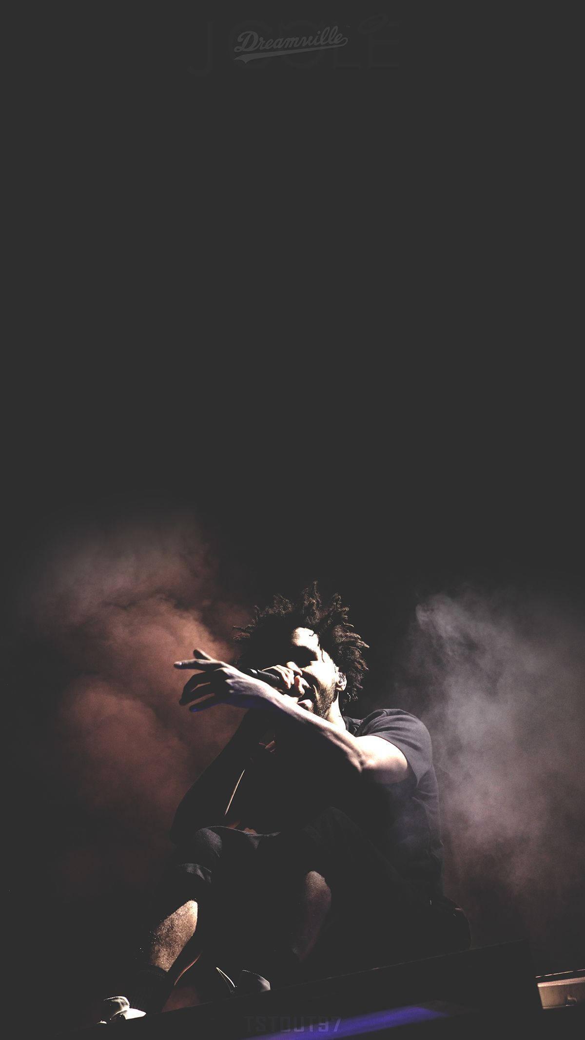 J. Cole Singing Phone — 1200x2133 wallpaper