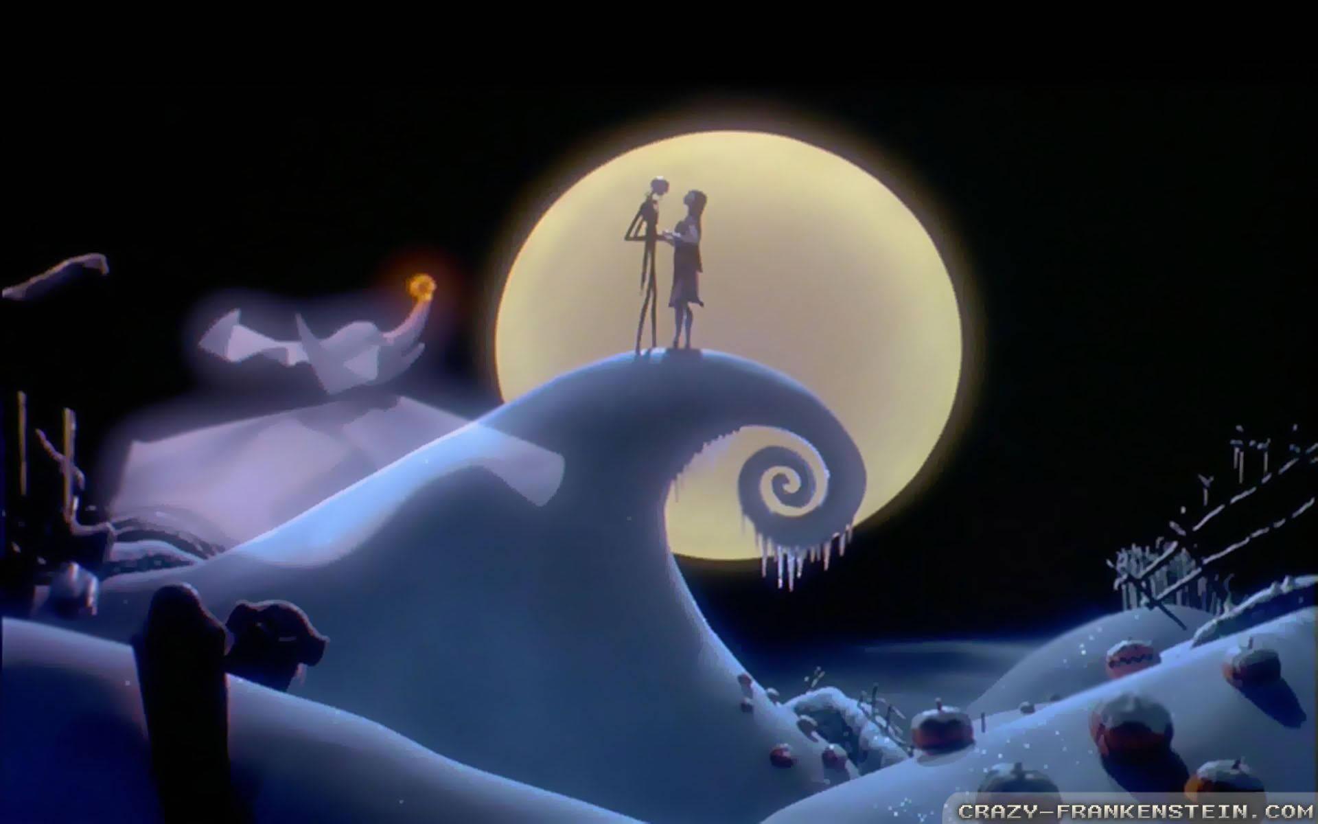 Jack and Sally in Halloween Town from The Nightmare Before Christmas — 1920x1200 wallpaper