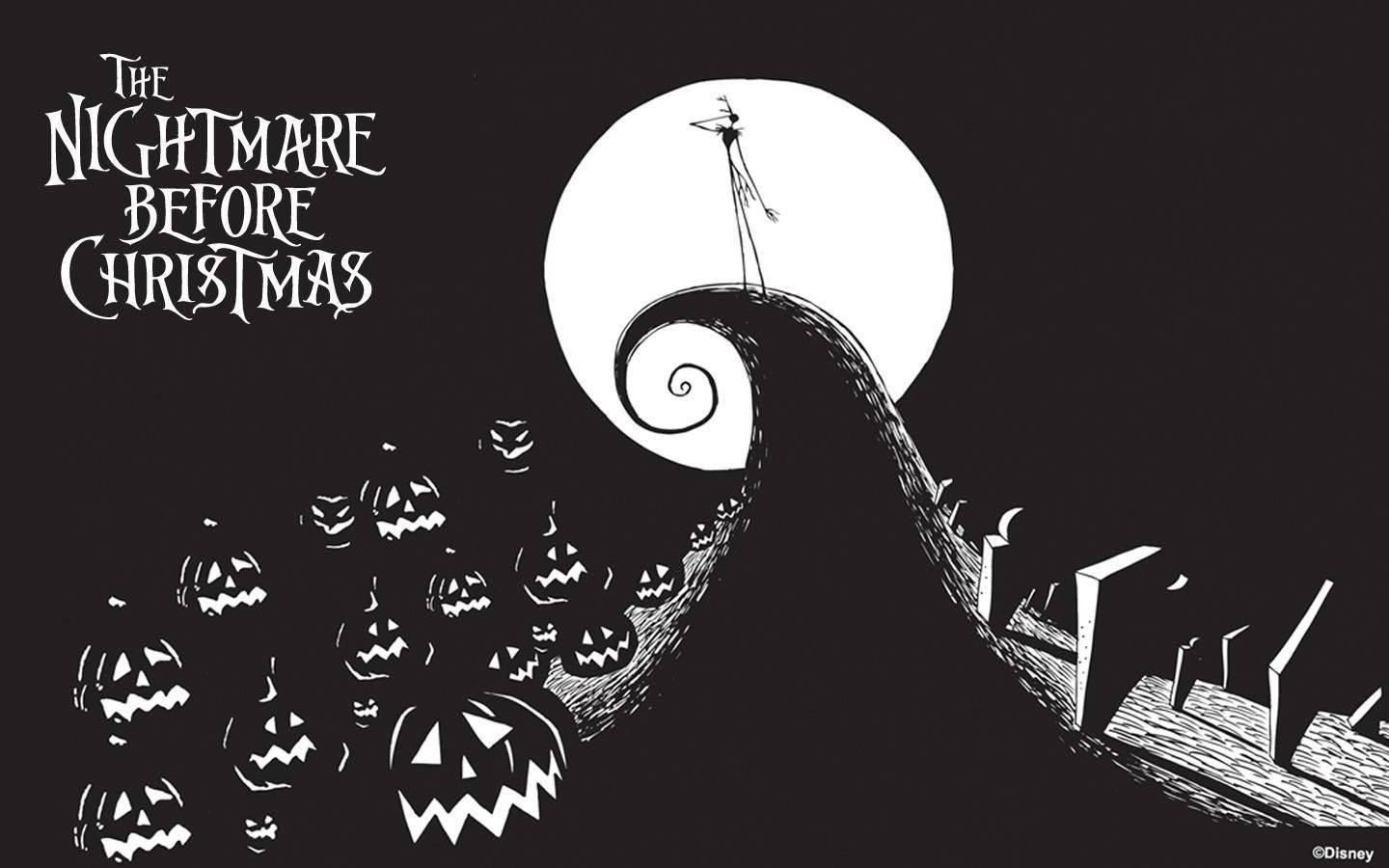 Jack Skellington pondering on a cliff in The Nightmare Before Christmas — 1440x900 wallpaper