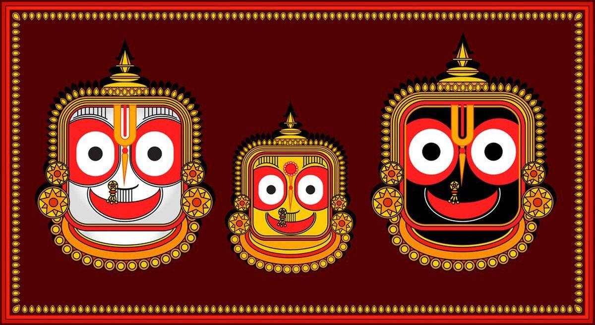 Jagannath Gold Orante Mask — 1200x657 wallpaper