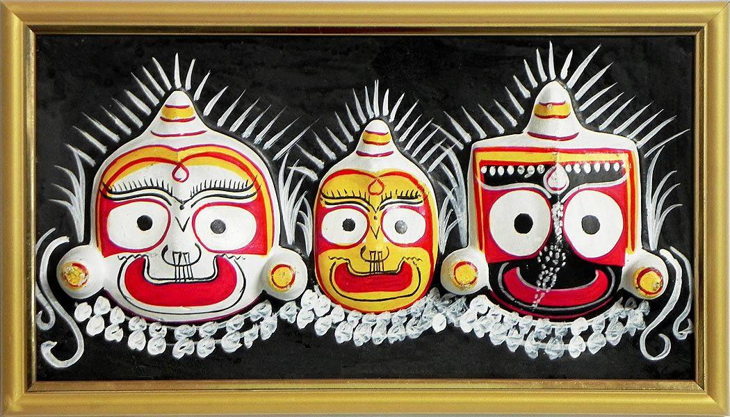 Jagannath Illustrated Masks — 1050x600 wallpaper