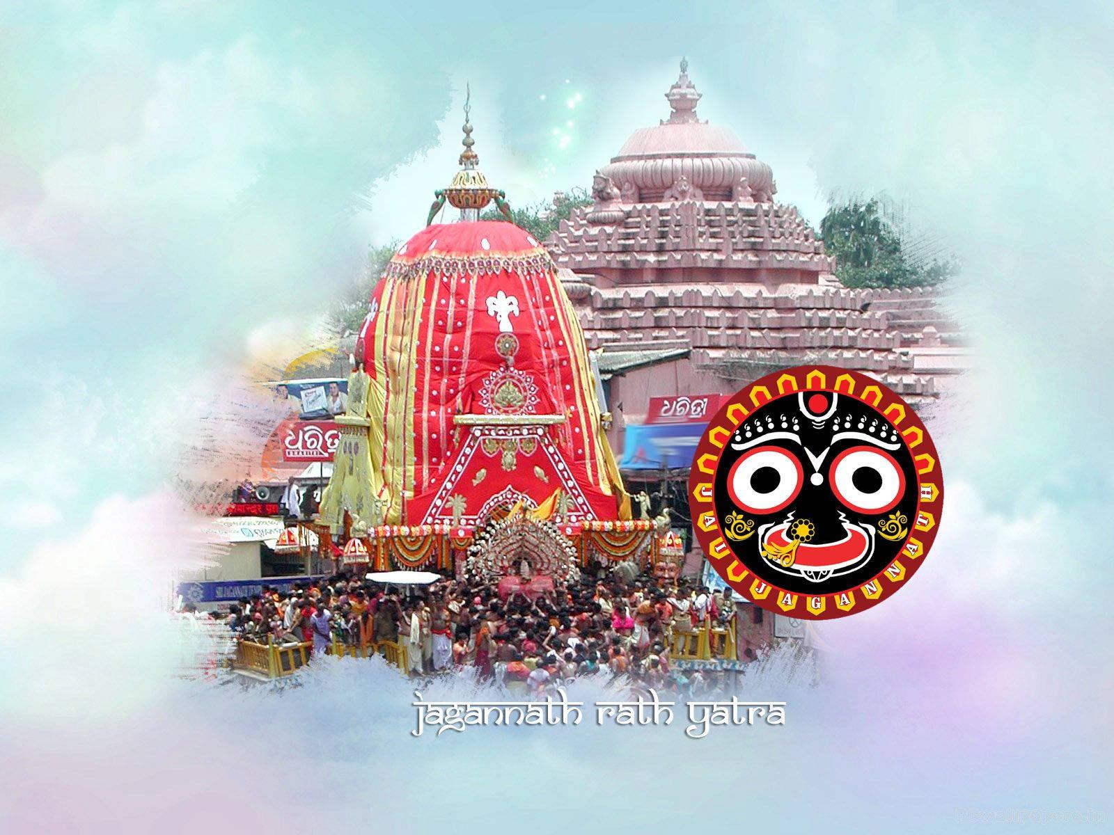 Jagannath Red Temple Poster — 1600x1200 wallpaper