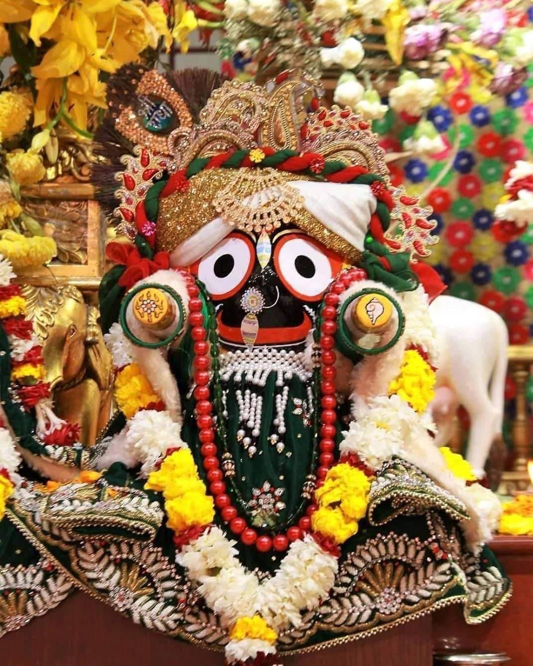 Jagannath Wearing Flower Necklace — 1072x1340 wallpaper