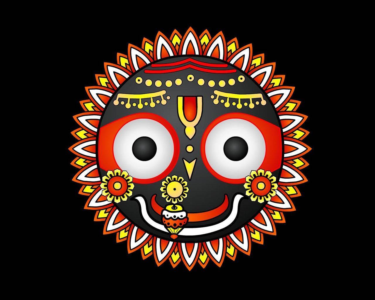Jagannath With Gold Markings — 1280x1024 wallpaper