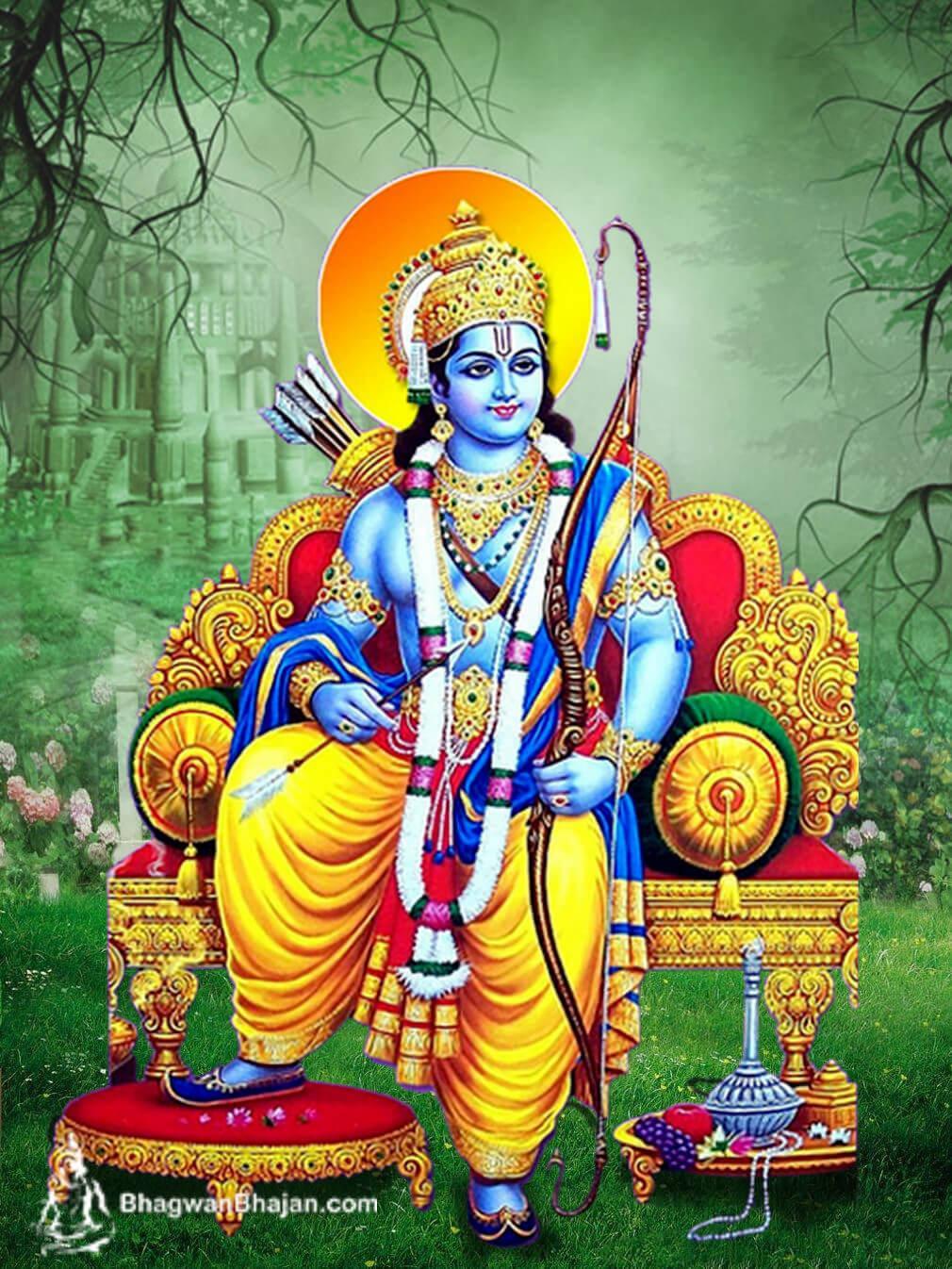 Jai Shree Ram HD Green Throne
