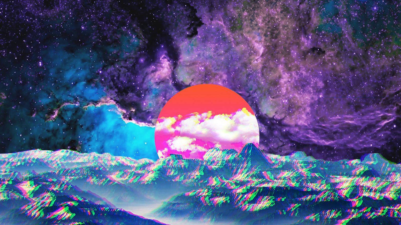Japanese Retrowave Sun Laptop — 1600x900 wallpaper