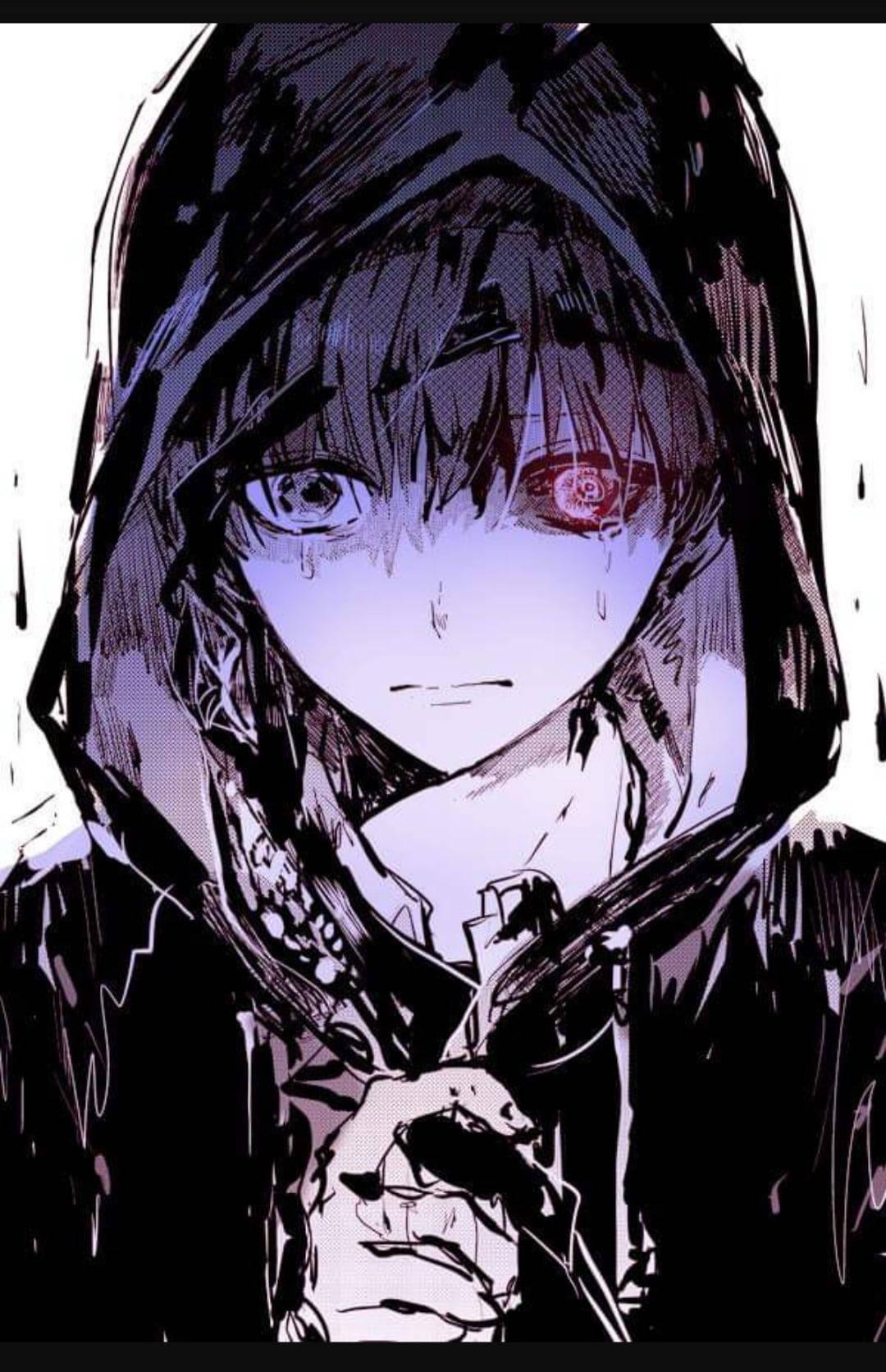 Jarring Tokyo Ghoul Sad Boy Digital Art — 1080x1672 wallpaper