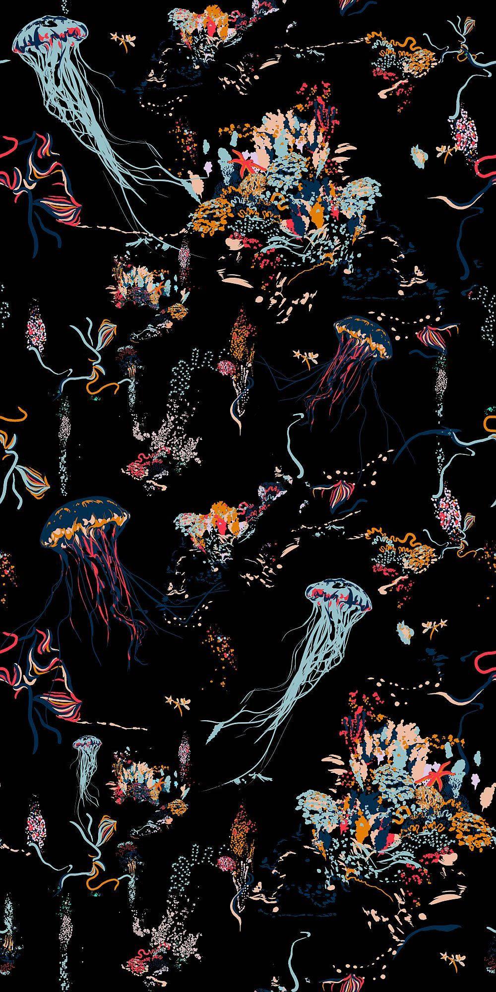 Jellyfish iPhone 12 — 1000x2000 wallpaper