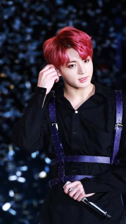 Jeon Jungkook In Red Hair — 422x750 wallpaper