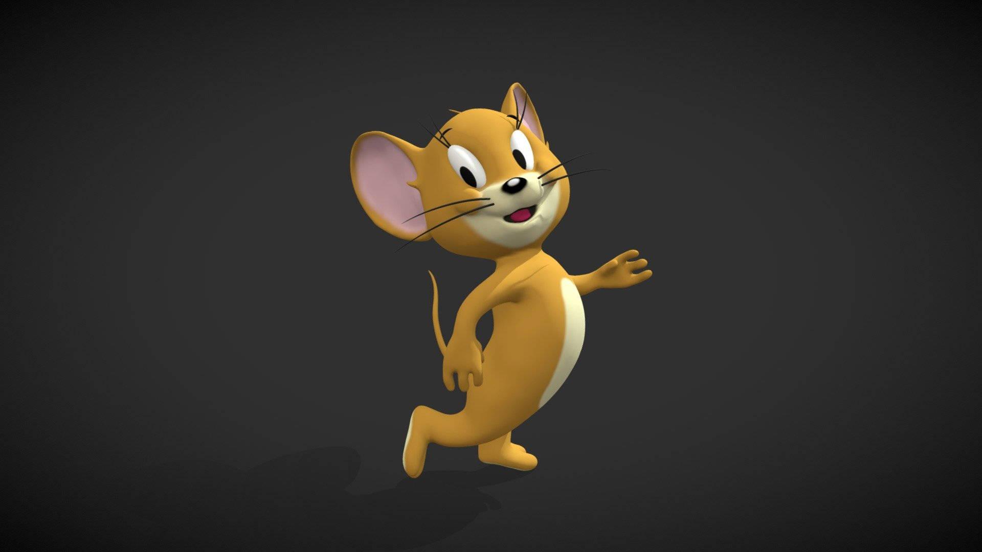 Jerry Mouse 3D Model Art — 1920x1080 wallpaper
