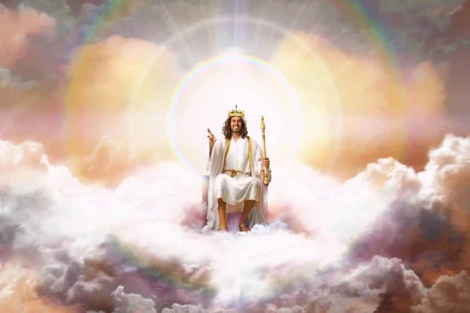 Jesus Christ Sitting In Heaven Picture — 920x612 wallpaper