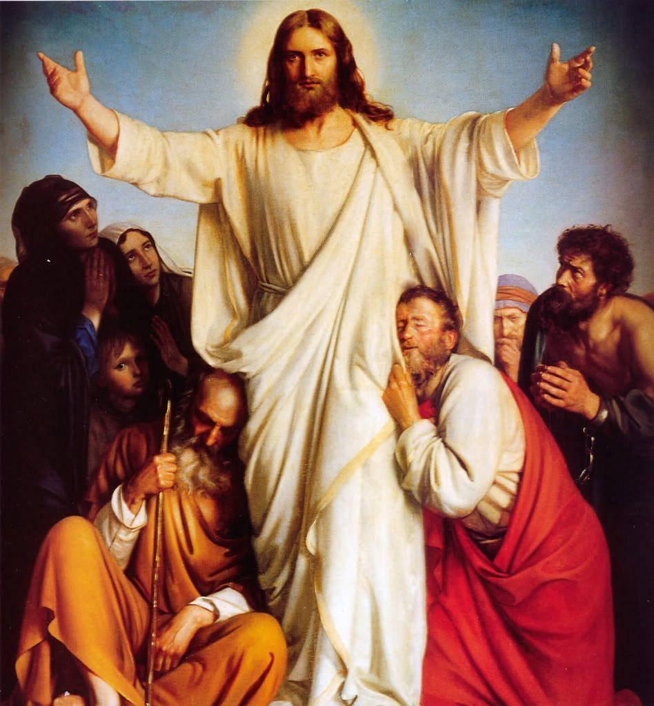Jesus Christ surrounded by his Disciples — 948x1024 wallpaper