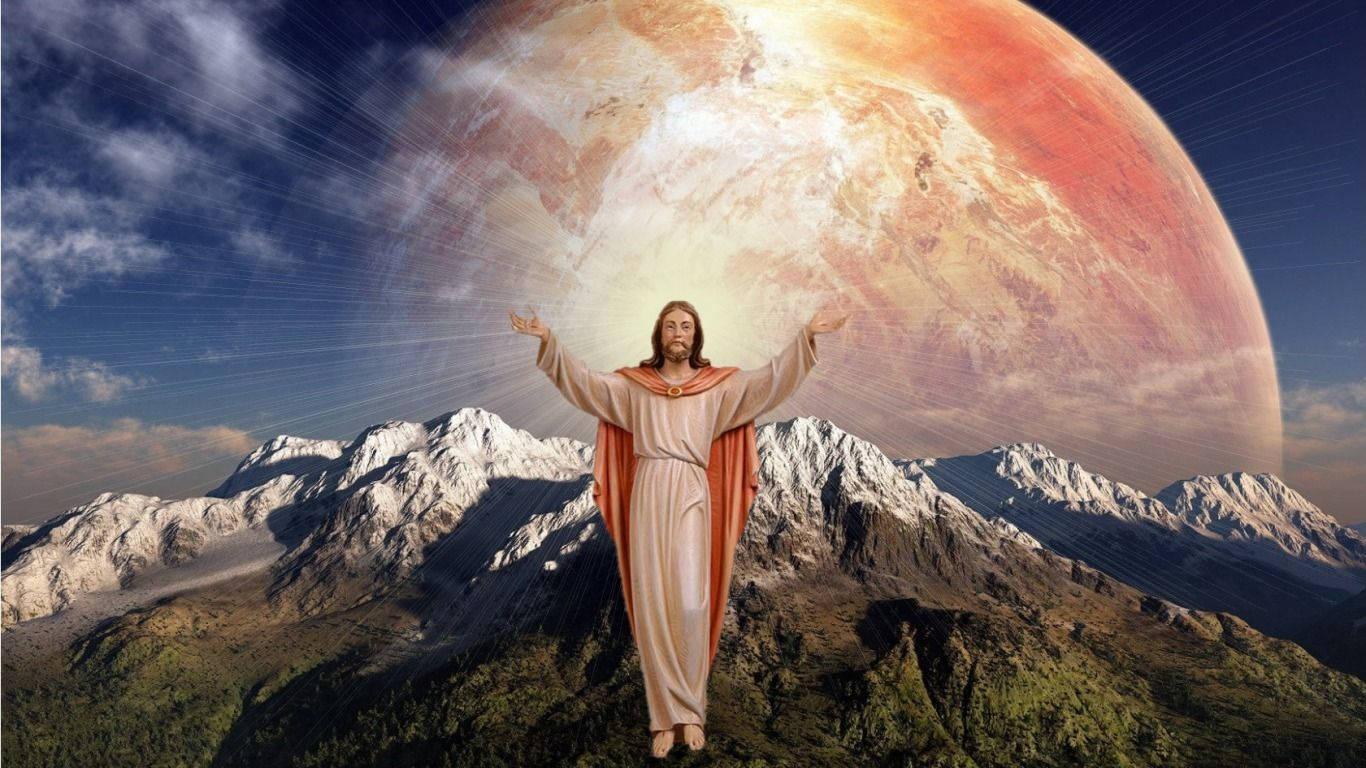 Jesus Christ, the light of the World — 1366x768 wallpaper
