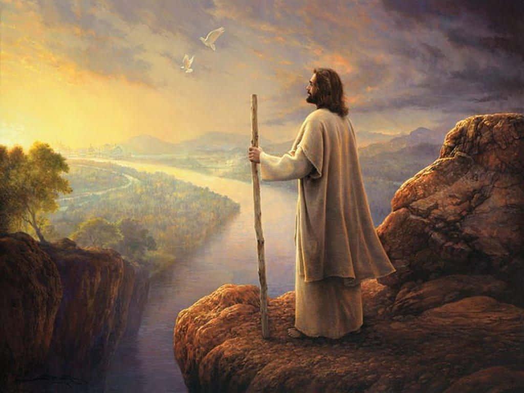 Jesus Christ With A Shepherds Cane Picture — 1024x768 wallpaper