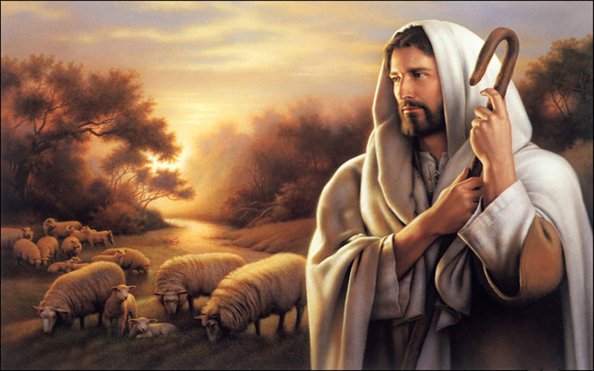 Jesus the Good Shepherd — 1920x1200 wallpaper