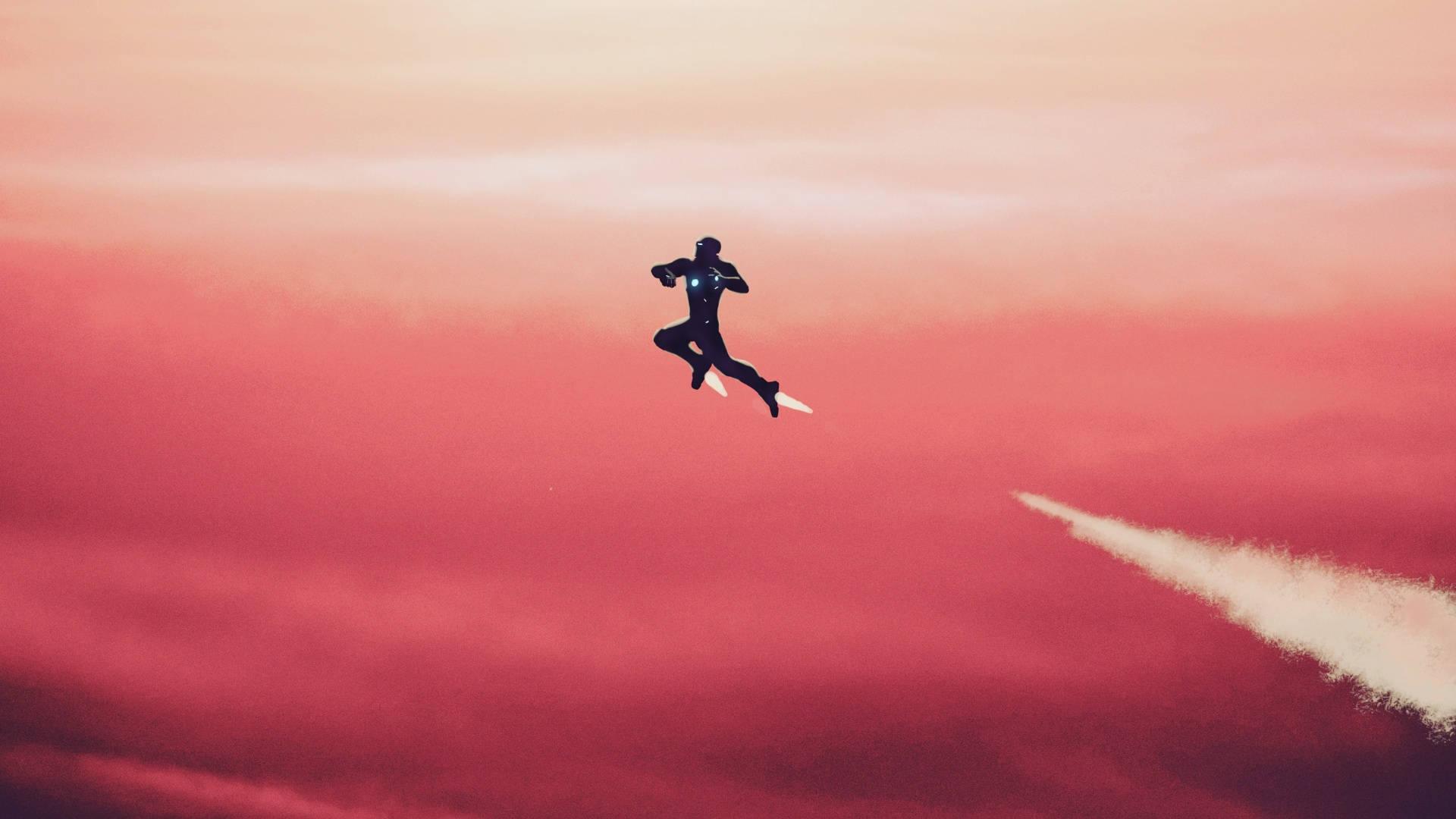 Jet Flying Iron Man Full HD — 1920x1080 wallpaper