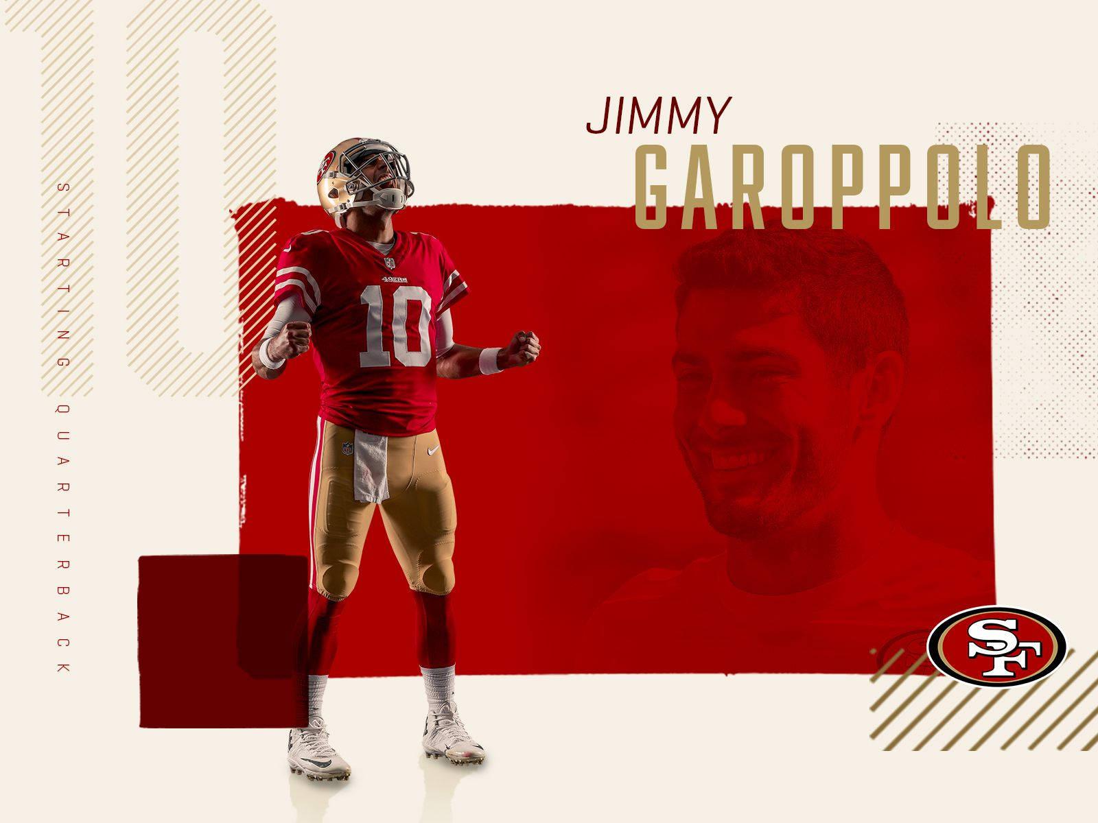 Jimmy Garoppolo in Red and Gold — 1600x1200 wallpaper