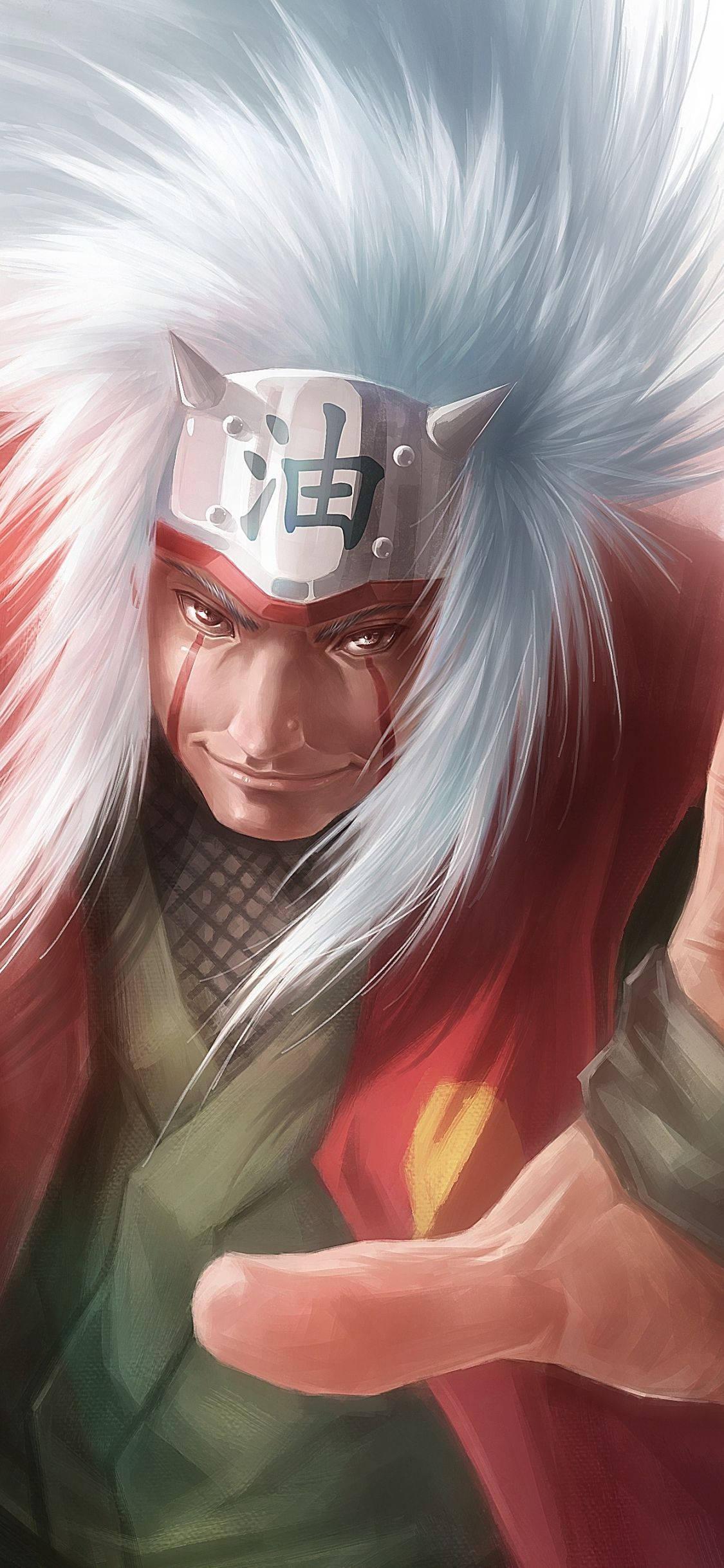 Jiraiya Aesthetic Painted Art — 1125x2436 wallpaper
