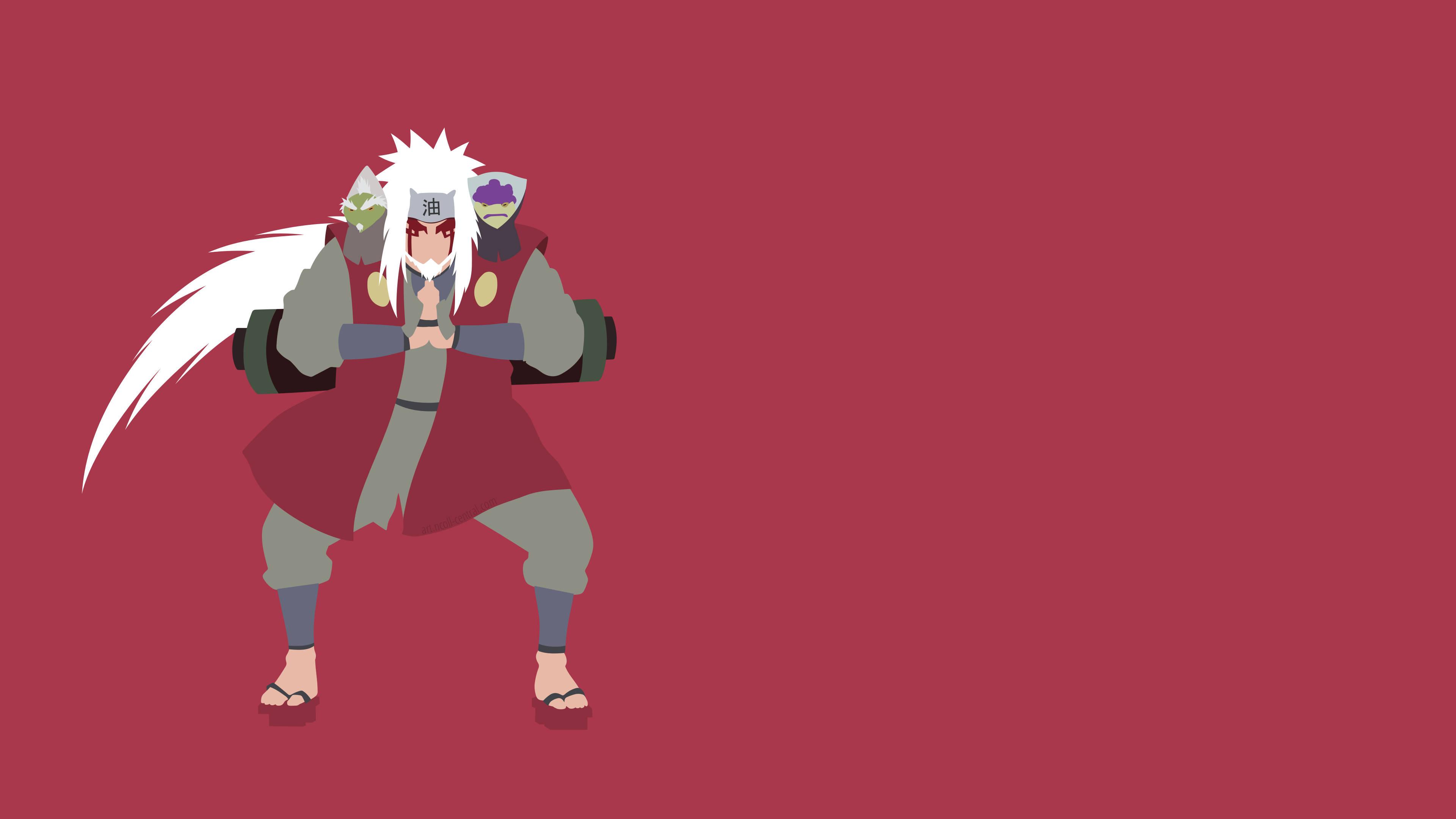 Jiraiya Minimalist Vector Art — 3840x2160 wallpaper