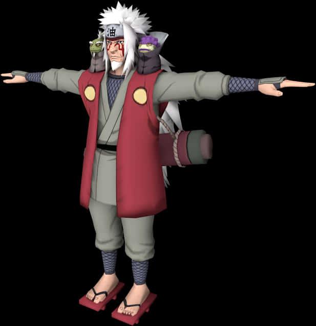 Jiraiya Naruto3 D Model — 617x638 wallpaper