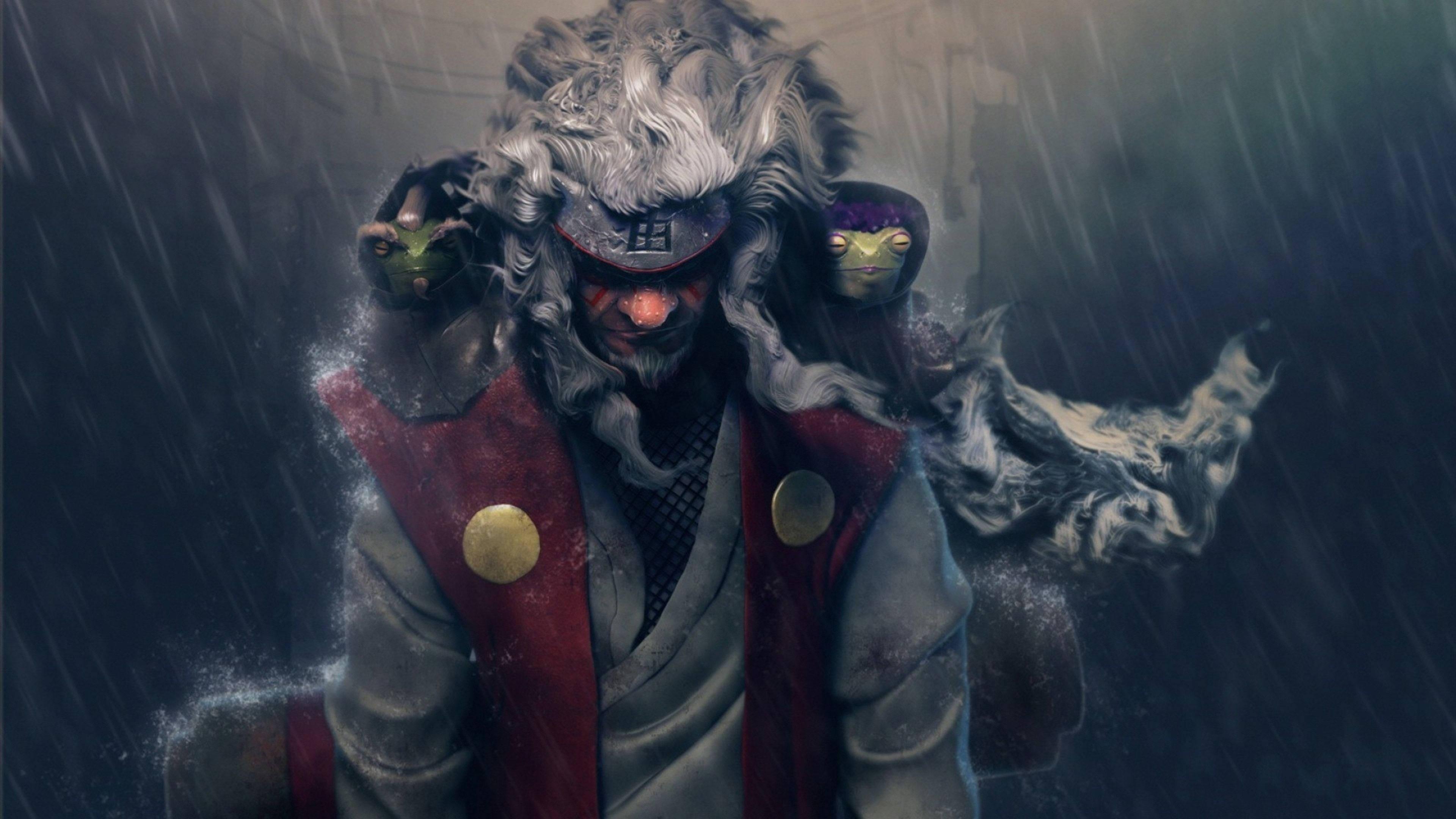 Jiraiya Realistic Digital Art — 3840x2160 wallpaper