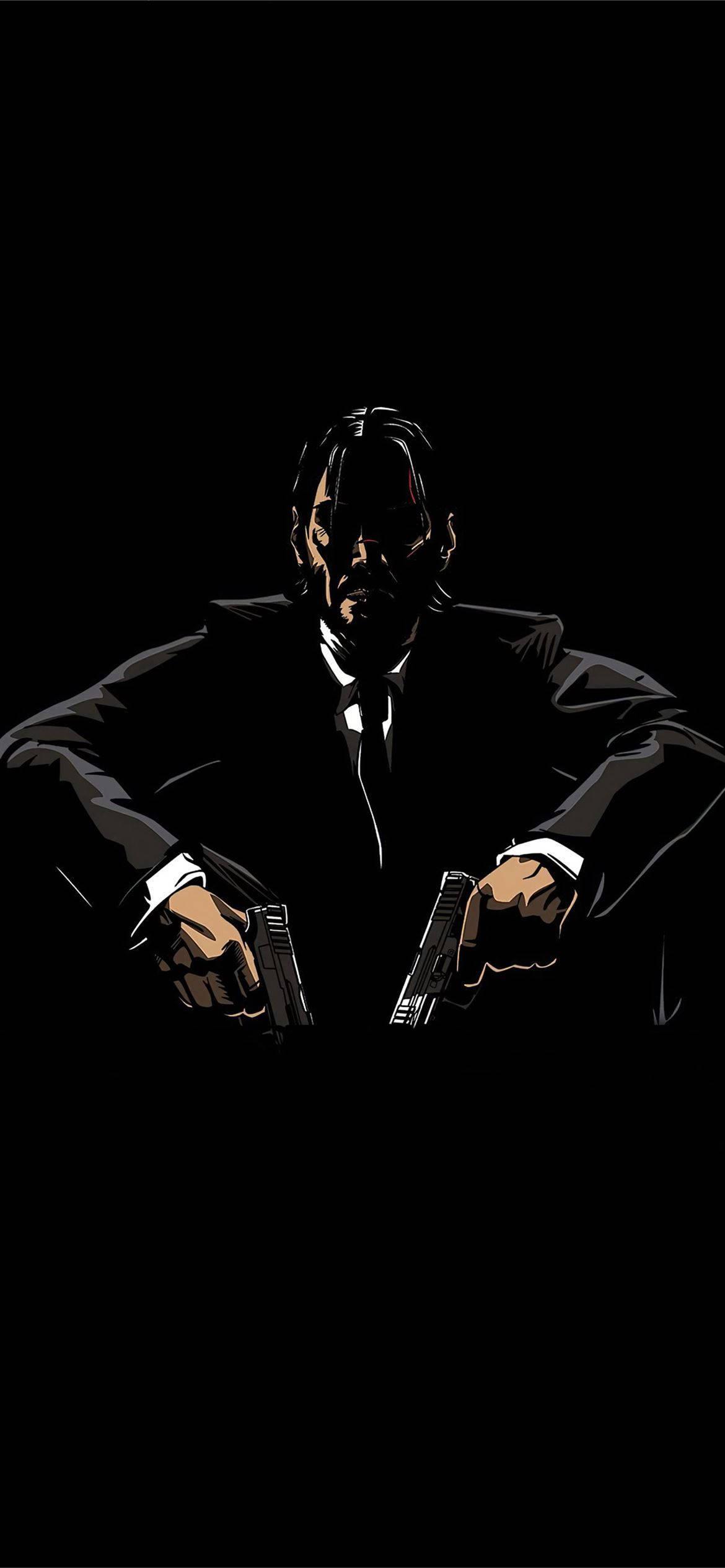 John Wick Vector Art iPhone 12 — 1170x2532 wallpaper