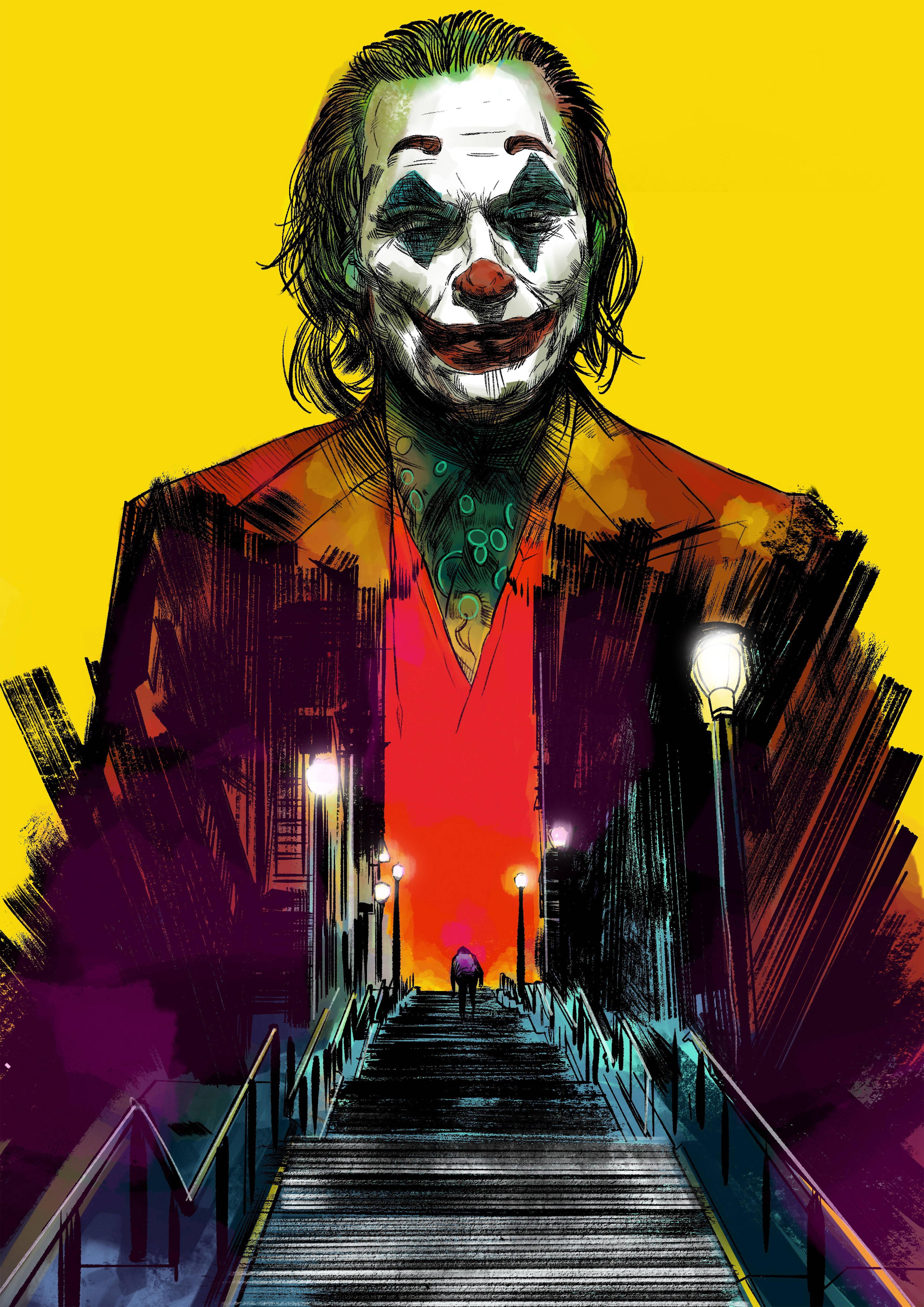 Joker 2019 Stairs Art — 3840x5432 wallpaper