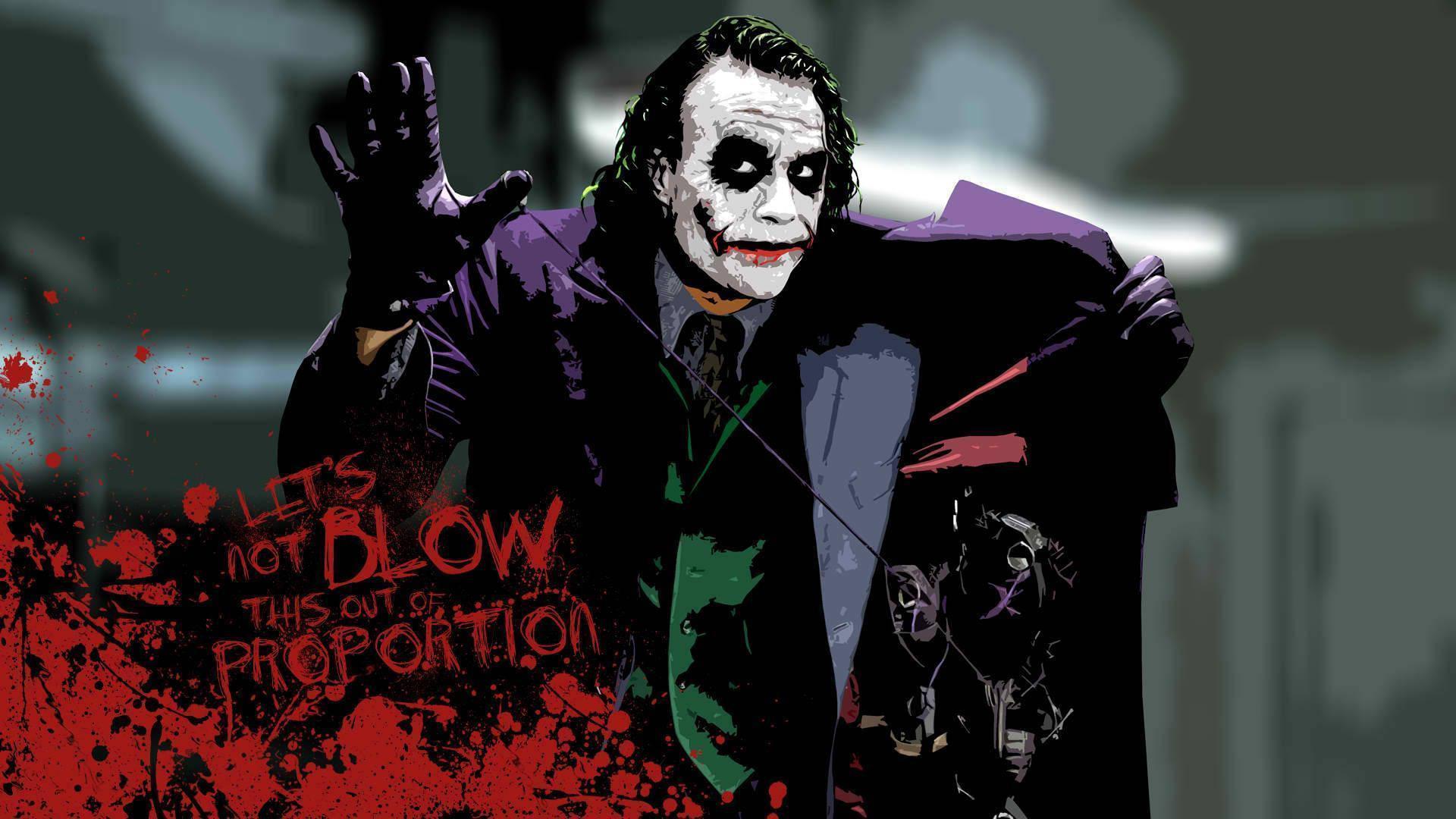 Joker Blowing Things — 1920x1080 wallpaper