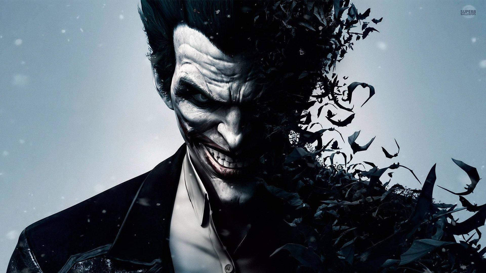 Joker Dissolving Into Bats — 1920x1080 wallpaper