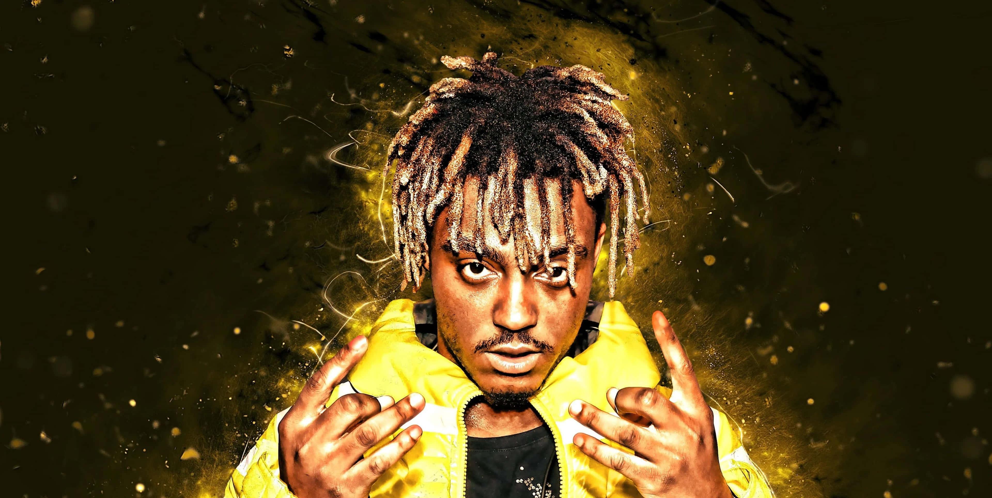 Juice Wrld Performing at a Concert — 3840x1929 wallpaper