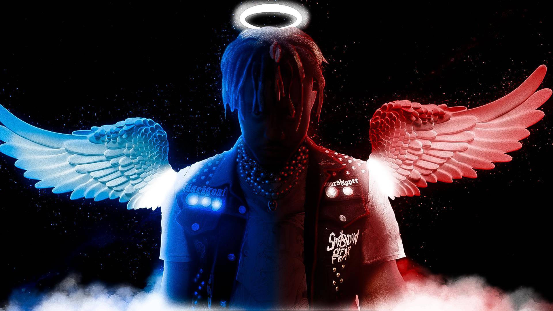 Juice Wrld with angel wings — 1920x1080 wallpaper