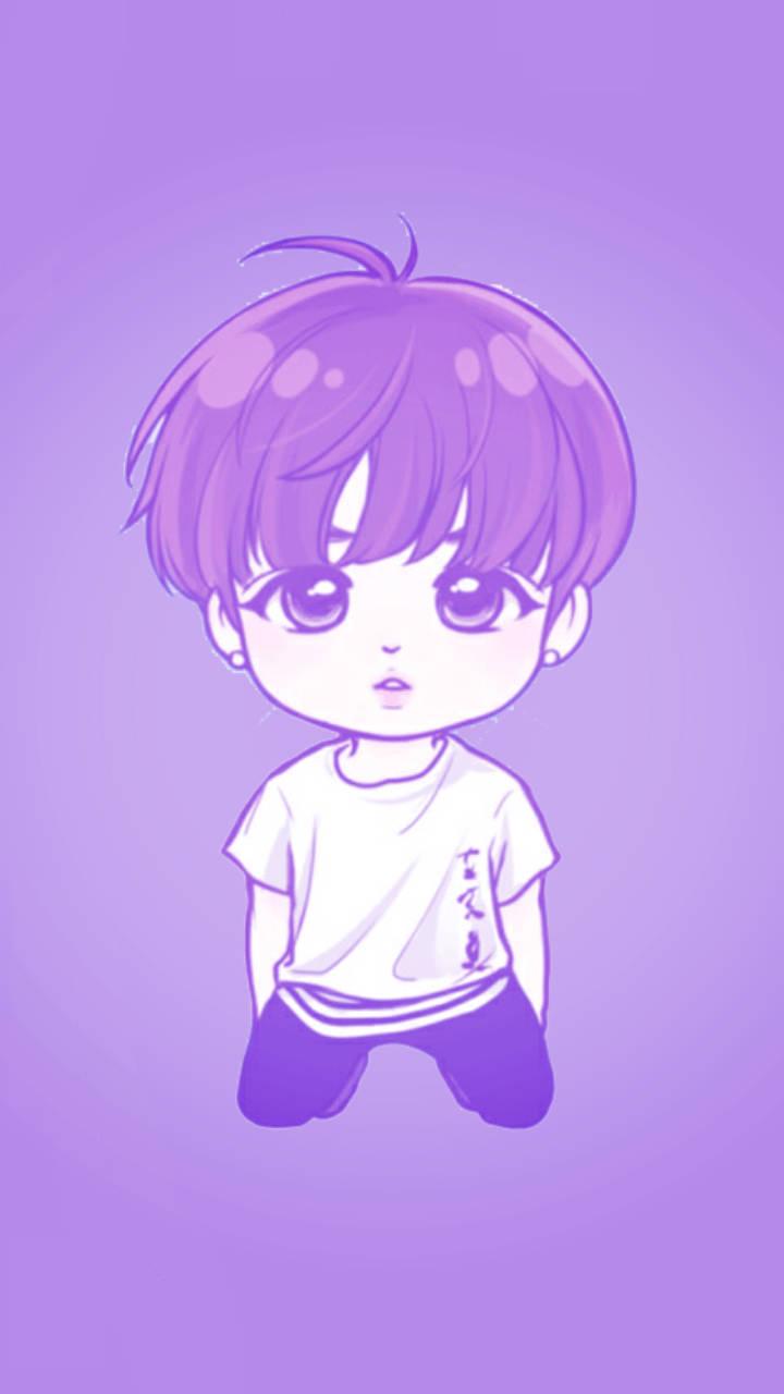 Jungkook Cute Boy Cartoon — 720x1280 wallpaper