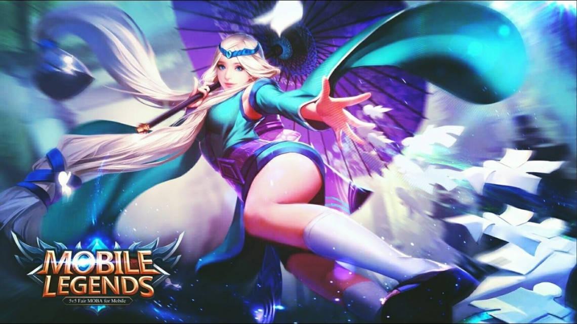 Kagura With Mobile Legends Logo — 1140x641 wallpaper